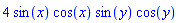 4*sin(x)*cos(x)*sin(y)*cos(y)