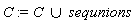 C := `union`(C, sequnions)