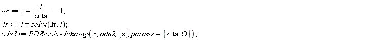 itr := z = t/zeta-1;