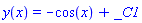y(x) = -cos(x)+_C1