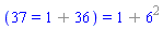 (37 = `%+`(1, 36)) = `%+`(1, `%^`(6, 2))