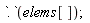 `.`(elems[]);