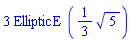 3*EllipticE((1/3)*5^(1/2))