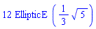 12*EllipticE((1/3)*5^(1/2))