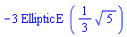 -3*EllipticE((1/3)*5^(1/2))