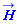 `#mover(mi("H",fontweight = "bold"),mo("&rarr;",fontweight = "bold"))`
