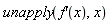 unapply(diff(f(x), x), x)