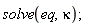 solve(eq, kappa);