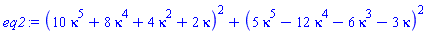 (10*kappa^5+8*kappa^4+4*kappa^2+2*kappa)^2+(5*kappa^5-12*kappa^4-6*kappa^3-3*kappa)^2