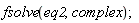 fsolve(eq2, complex);