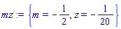 {m = -1/2, z = -1/20}