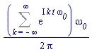 (1/2)*(Sum(exp(I*k*t*omega__0), k = -infinity .. infinity))*omega__0/Pi