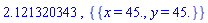 2.121320343, {{x = 45., y = 45.}}