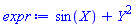 sin(X)+Y^2