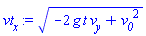 (-2*g*t*v__y+v__0^2)^(1/2)