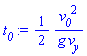 (1/2)*v__0^2/(g*v__y)