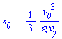 (1/3)*v__0^3/(g*v__y)