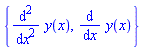 {diff(diff(y(x), x), x), diff(y(x), x)}