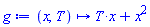 proc (x, T) options operator, arrow; T*x+x^2 end proc