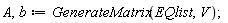 A, b := GenerateMatrix(EQlist, V)