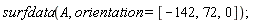 surfdata(A, orientation = [-142, 72, 0]);