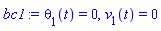 theta[1](t) = 0, v[1](t) = 0