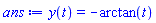 y(t) = -arctan(t)