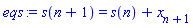 s(n+1) = s(n)+x[n+1]