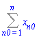 Sum(x[n0], n0 = 1 .. n)