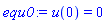 u(0) = 0