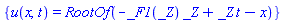 {u(x, t) = RootOf(-_F1(_Z)*_Z+_Z*t-x)}