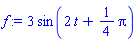 3*sin(2*t+(1/4)*Pi)