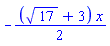 -(1/2)*(17^(1/2)+3)*x