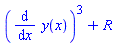 (diff(y(x), x))^3+R