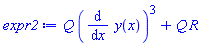 Q*(diff(y(x), x))^3+Q*R