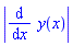 abs(diff(y(x), x))