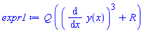 Q*((diff(y(x), x))^3+R)