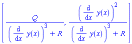 [Q/((diff(y(x), x))^3+R), (diff(y(x), x))^2/((diff(y(x), x))^3+R)]