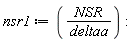 nsr1 := NSR/deltaa