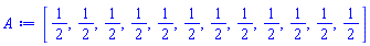 [1/2, 1/2, 1/2, 1/2, 1/2, 1/2, 1/2, 1/2, 1/2, 1/2, 1/2, 1/2]