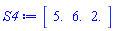 S4 := Vector[row](3, {(1) = 5.0, (2) = 6.0, (3) = 2.0}, datatype = float[8])