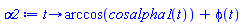 proc (t) options operator, arrow, function_assign; arccos(cosalpha1(t))+phi(t) end proc
