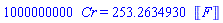 1000000000*Cr = 253.2634930*Units:-Unit(F)