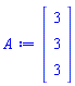 Vector(3, {(1) = 3, (2) = 3, (3) = 3})