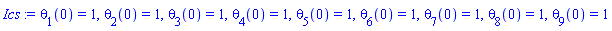 theta[1](0) = 1, theta[2](0) = 1, theta[3](0) = 1, theta[4](0) = 1, theta[5](0) = 1, theta[6](0) = 1, theta[7](0) = 1, theta[8](0) = 1, theta[9](0) = 1