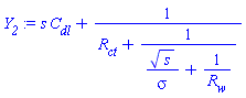 s*C__dl+1/(R__ct+1/(s^(1/2)/sigma+1/R__w))