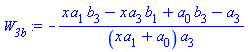 -(x*a[1]*b[3]-x*a[3]*b[1]+a[0]*b[3]-a[3])/((x*a[1]+a[0])*a[3])