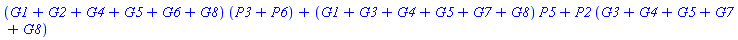 (G1+G2+G4+G5+G6+G8)*(P3+P6)+(G1+G3+G4+G5+G7+G8)*P5+P2*(G3+G4+G5+G7+G8)