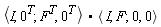 `<,>`(`<|>`(I, 0^T), `<|>`(F^T, 0^T)).`<,>`(`<|>`(I, F), `<|>`(0, 0))