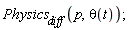 Physics[diff](p, theta(t))